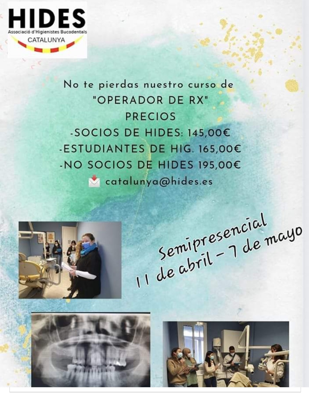 Curso operador rayos x dental en Barcelona