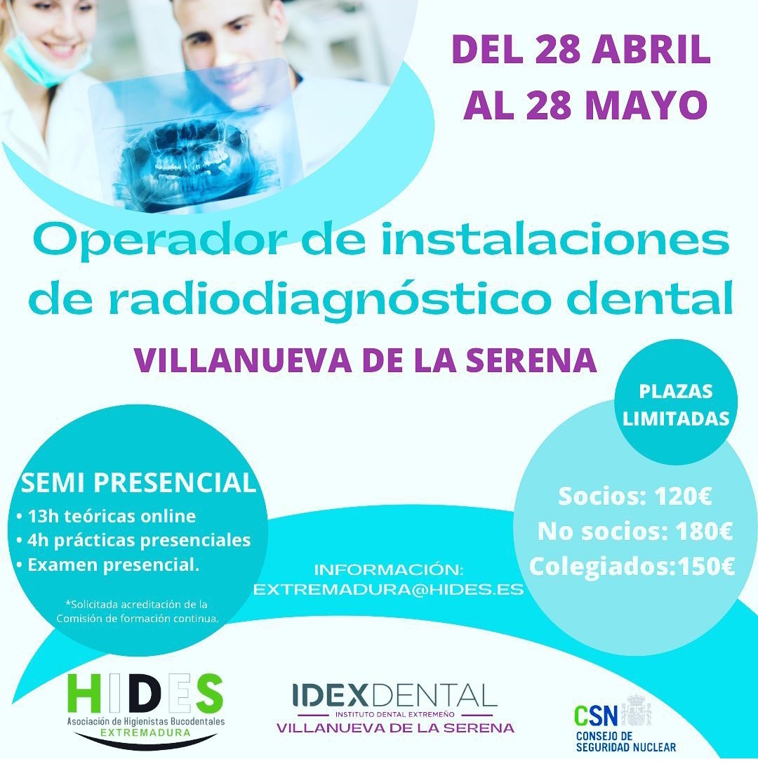 Curso operador rayos X dental semipresencial