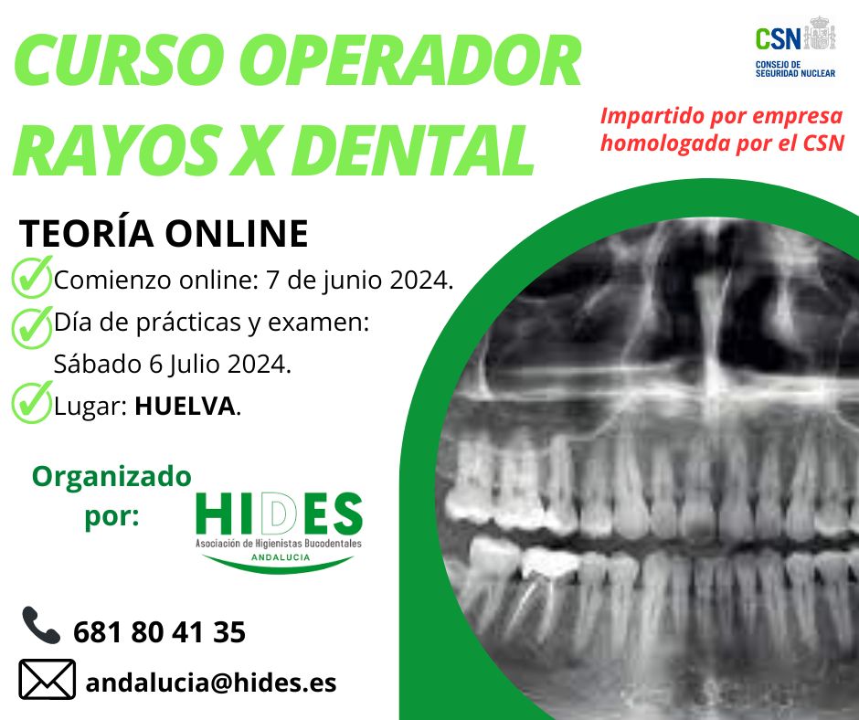 curso operador dental rayos online homologado