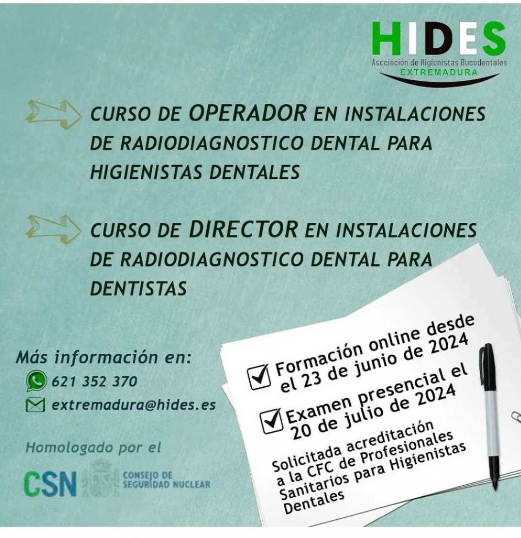 curso operador dental para higienistas 2024