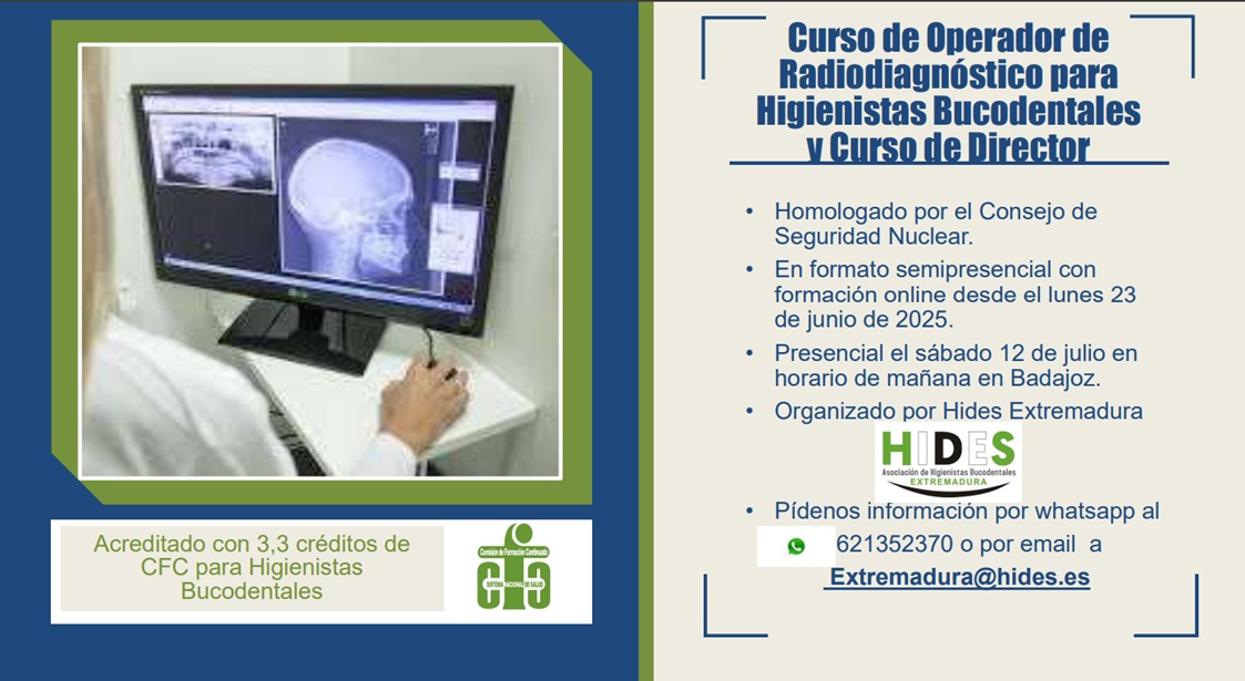 curso operador dental en Badajoz en 2025