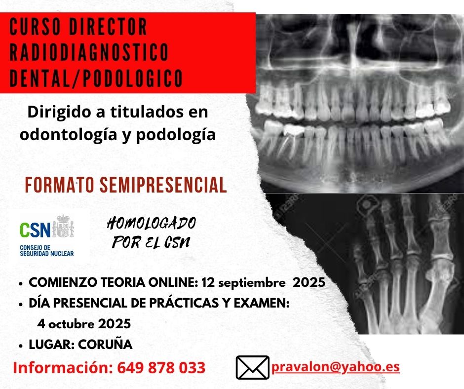 curso de director de radiodiagnostico dental y podologico