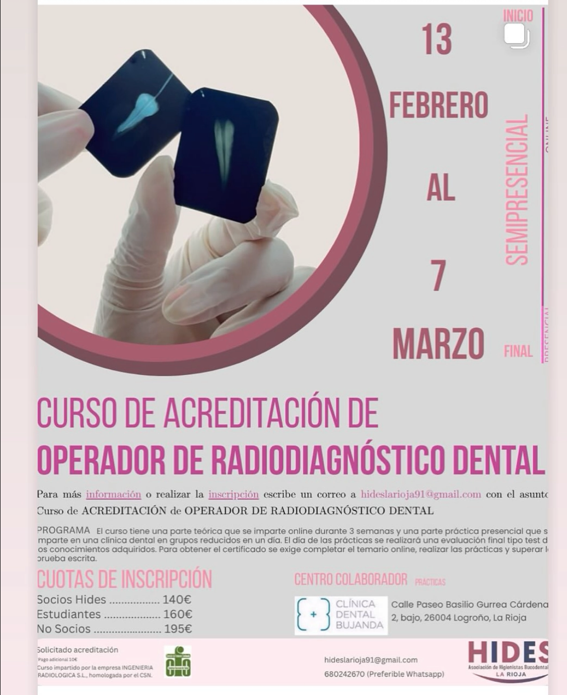 curso operador rayos homologado