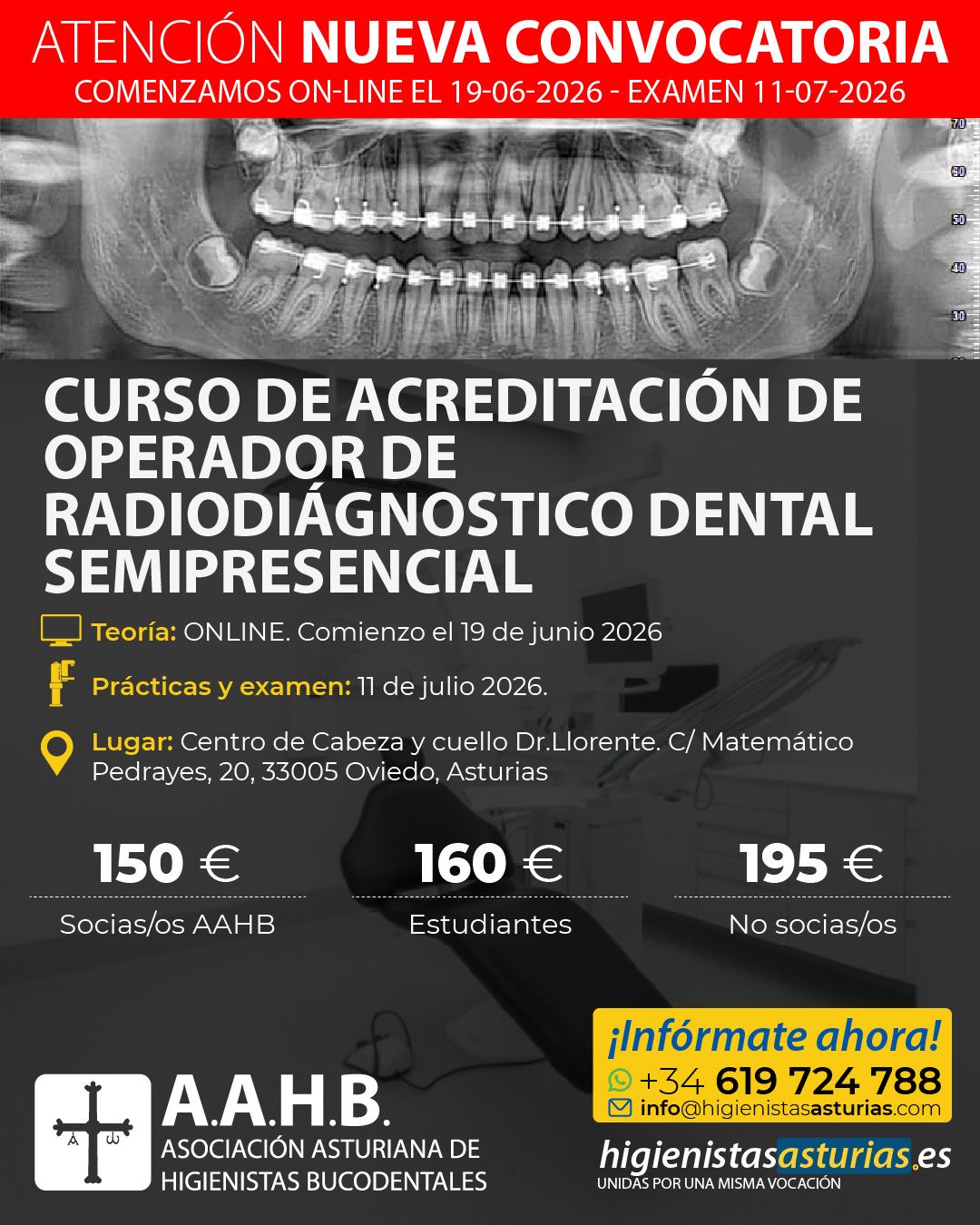 curso operador rayos x dental para higienistas